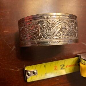 Silver Dragon Cuff Bracelet vintage